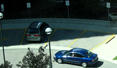 temporary parking area